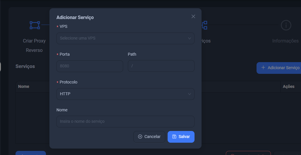 Criação de um reverse proxy 3